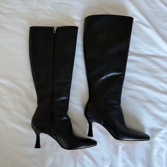 Dolve Vita Gyra Boots Wide Calf Black Leather Size 6.5 - Picture 7 of 16